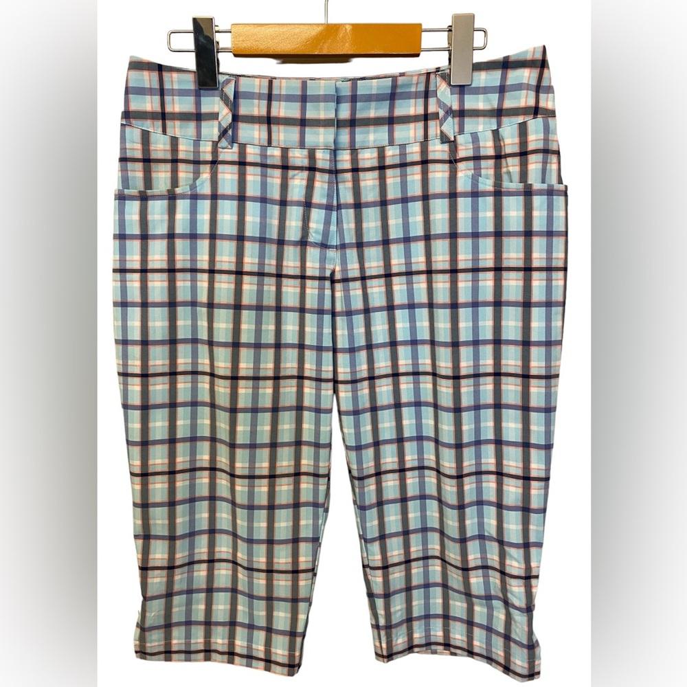 Adidas plaid Climalight golf/hiking shorts NWOT